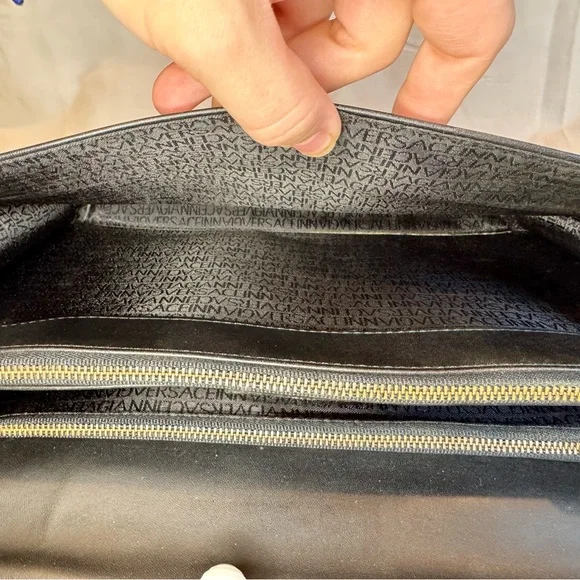 2 FER - Vintage Gianni Versace Brief Case Style Handbag & Matching Wallet - Picture 8 of 15